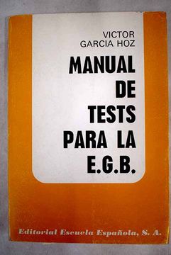 portada Manual de Tests Para la Educación General Básica