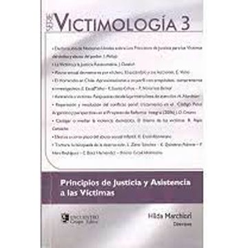 portada Victimologia 3. Principios De Justicia Y Asistencia Para Las Victimas