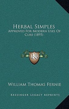portada herbal simples: approved for modern uses of cure (1895)
