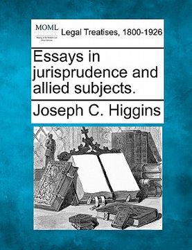 portada essays in jurisprudence and allied subjects. (en Inglés)