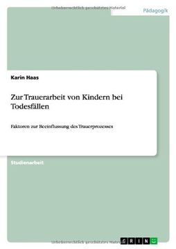 portada Zur Trauerarbeit von Kindern bei Todesfällen (German Edition)