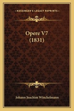 portada Opere V7 (1831) (en Italiano)