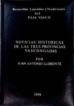 portada Noticias Históricas de las Tres Provincias Vascongadas Tomo i Estado Civil Antiguo,