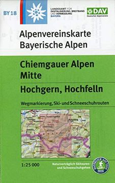 portada Chiemgauer Alpen, Mitte - Hochgern, Hochfelln: Wegmarkierung, Ski- und Schneeschuhrouten (Alpenvereinskarten) (in German)