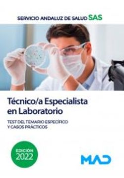 portada Tecnico/A Especialista en Laboratorio del Servicio Andaluz de Salud: Test del Temario Especifico y Casos Practicos (in Spanish)