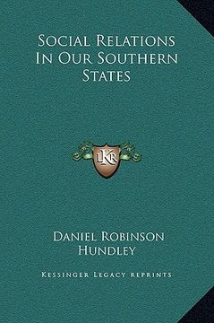portada social relations in our southern states (in English)