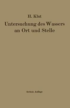 portada Untersuchung des Wassers an ort und Stelle (in German)