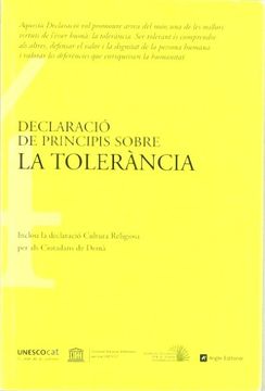 portada Declaracio de Principis Sobre la Tolerancia (in Catalá)