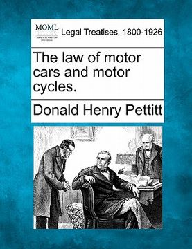 portada the law of motor cars and motor cycles. (en Inglés)