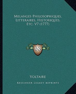portada melanges philosophiques, litteraires, historiques, etc. v7 (1777) (en Inglés)