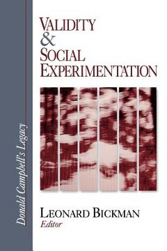 portada validity and social experimentation: donald campbell's legacy (en Inglés)