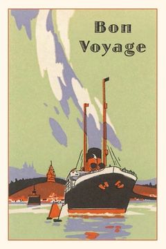 portada Vintage Journal Art Deco Ocean Liner Travel Poster (en Inglés)