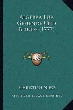 portada Algebra Fur Gehende Und Blinde (1777) (en Alemán)