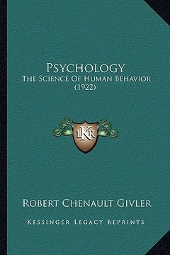 portada psychology: the science of human behavior (1922) (en Inglés)