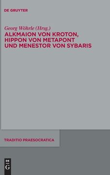 portada Alkmaion von Kroton, Hippon von Metapont und Menestor von Sybaris (en Alemán)