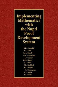 portada implementing mathematics with the nuprl proof development system (en Inglés)