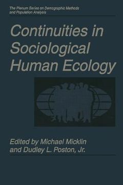 portada Continuities in Sociological Human Ecology (en Inglés)