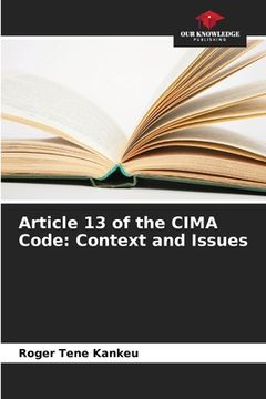 portada Article 13 of the CIMA Code: Context and Issues (en Inglés)