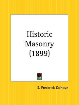 portada historic masonry (en Inglés)