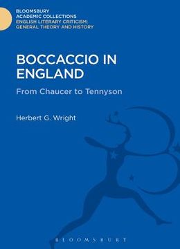 portada Boccaccio in England: From Chaucer to Tennyson (en Inglés)