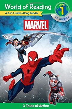 portada World of Reading: Marvel Marvel 3-In-1 Listen-Along Reader (World of Reading Level 1): 3 Tales of Action with CD!