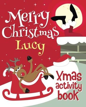 portada Merry Christmas Lucy - Xmas Activity Book: (Personalized Children's Activity Book)