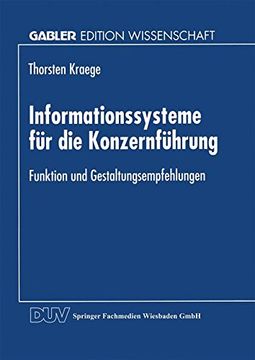 portada Informationssysteme für die Konzernführung: Funktion Und Gestaltungsempfehlungen (German Edition)