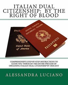 portada italian dual citizenship: by the right of blood (en Inglés)