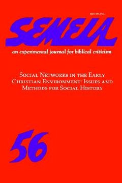 portada semeia 56: social networks in the early christian environment (en Inglés)