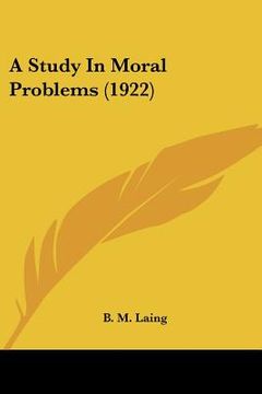 portada a study in moral problems (1922) (en Inglés)