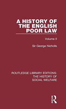 portada A History of the English Poor law (Routledge Library Editions: The History of Social Welfare) (en Inglés)