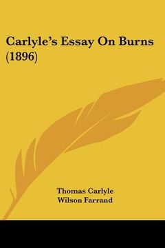 portada carlyle's essay on burns (1896) (en Inglés)