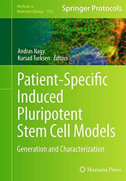 portada Patient-Specific Induced Pluripotent Stem Cell Models: Generation and Characterization (Methods in Molecular Biology, 1353) (en Inglés)