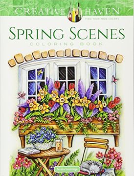 portada Creative Haven Spring Scenes Coloring Book (Creative Haven Coloring Books) 