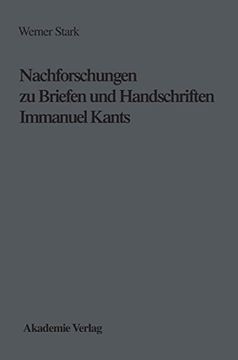 portada Nachforschungen zu Briefen und Handschriften Immanuel Kants (en Alemán)