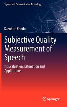 portada subjective quality measurement of speech