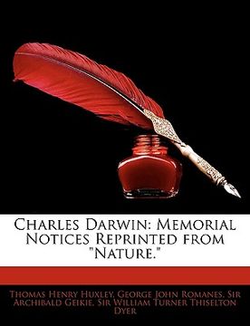 portada charles darwin: memorial notices reprinted from "nature."
