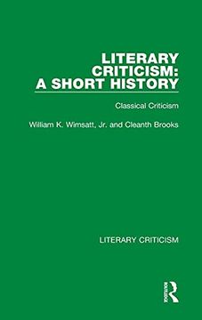portada Literary Criticism: A Short History: Classical Criticism (en Inglés)