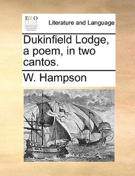 portada dukinfield lodge, a poem, in two cantos. (en Inglés)