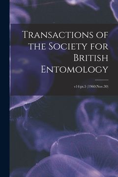 portada Transactions of the Society for British Entomology; v14: pt.5 (1960: Nov.30)