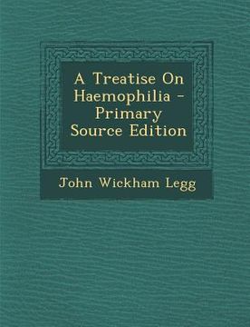 portada Treatise on Haemophilia (en Italiano)