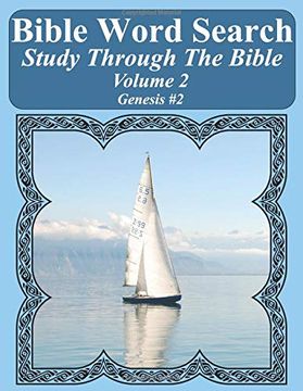 portada Bible Word Search Study Through the Bible: Volume 2 Genesis #2 (Bible Word Search Puzzles for Adults Jumbo Large Print Sailboat Series) (in English)