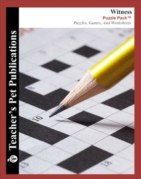 portada Witness by Karen Hesse Puzzle Pack - Lesson Plans, Activities, Crossword Puzzles, Word Searches, Games, and Worksheets (Paperback) (en Inglés)