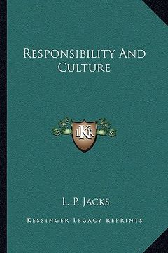 portada responsibility and culture (en Inglés)