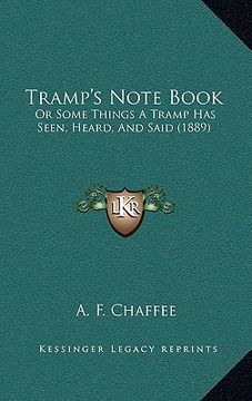portada tramp's note book: or some things a tramp has seen, heard, and said (1889) (in English)