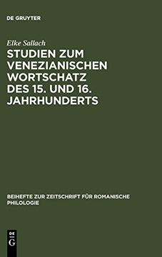 portada Studien zum Venezianischen Wortschatz des 15. Und 16. Jahrhunderts 