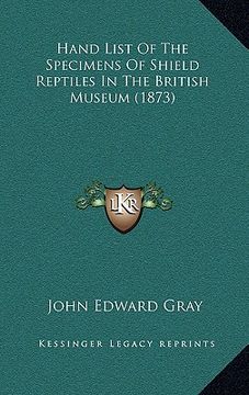 portada hand list of the specimens of shield reptiles in the british museum (1873) (en Inglés)