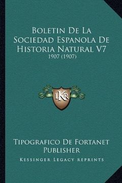 portada Boletin de la Sociedad Espanola de Historia Natural v7: 1907 (1907)