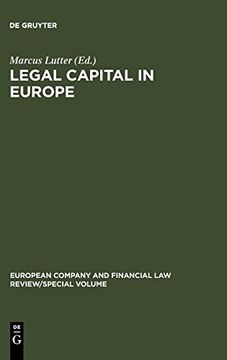 portada Legal Capital in Europe (European Company and Financial law Review - Special Volume) (in English)