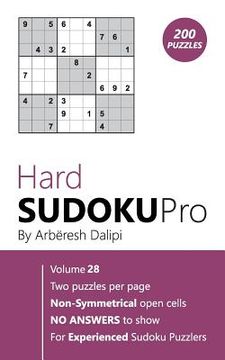 portada Hard Sudoku Pro: Book for Experienced Puzzlers (200 puzzles) Vol. 28 (en Inglés)